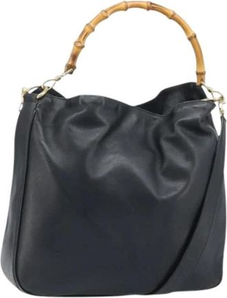 Gucci Pre-owned Vintage Schoudertas - Dames - Vintage Handtas - Zwart - ONE Size - Leer - Vintage