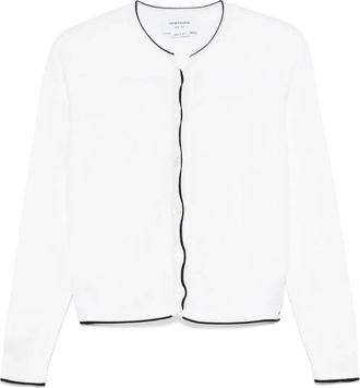 Thom Browne Cardigan con dettaglio a 4 righe - Bianco