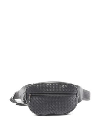 Bottega Veneta 2000s Intrecciato-leather belt bag - men - Calf Leather - One Size - Black