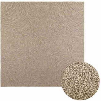 vidaXL vidaXL Tappeto ZIZUR Beige 200x200 cm Aspetto Iuta Interni ed Esterni