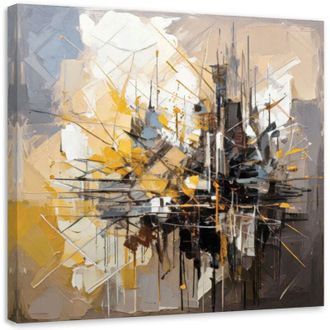 Artgeist Quadro su tela, Citt&agrave; astratta geometrica - 50x50