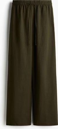 H&M Hose aus Leinenmix - Green
