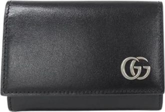 Gucci Pre-owned Business card case - Dames - Vintage Accessoires - Zwart - ONE Size - Leer - Vintage