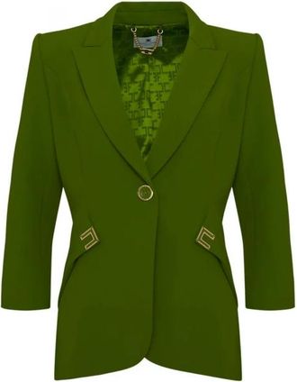 Elisabetta Franchi Jacke aus doppellagigem Stretch-Krepp