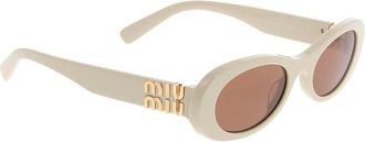 Miu Miu Zonnebril - unisex - Zonnebrillen - Beige - ONE Size - Accessoires