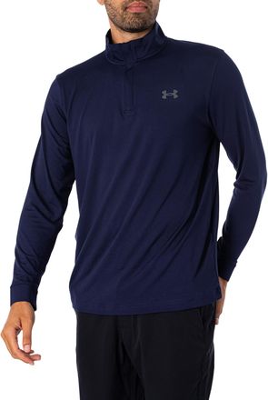 Under Armour Mens Playoff 1/4 Zip Long-Sleeve T-Shirt Golf, (410) Midnight Navy / / Pitch Gray, Large