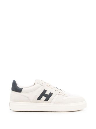 Hogan White H668 Leather Sneakers