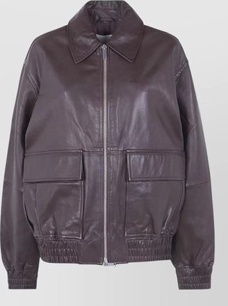 STUDIO NICHOLSON lamb leather bomber jacket