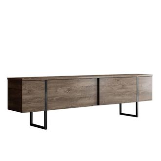 Calicosy LUXURY TV Stand With 2 Drop-Down Doors, 180 Cm Wide in Walnut