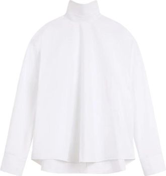 Givenchy Poplin Back-to-Front Shirt - Dames - Blouses - Wit - S - Katoen - Overhemden