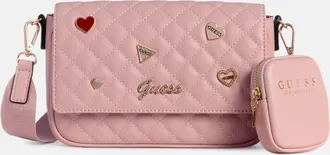 Guess Lawthorn Logo Charm Quilted Crossbody