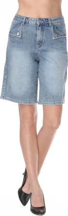 Joseph Ribkoff High-Waist Bermuda Shorts In Light Blue Denim
