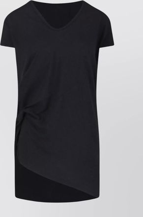 Rick Owens short sleeves with asymmetric hem and v-neckline