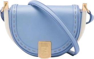 Fendi Pre-owned Crossbody Bag - Dames - Vintage Schoudertas - Blauw - ONE Size - Leer - Vintage