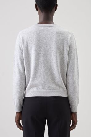 Brunello Cucinelli Wool Silk Blend Sweater - Gray