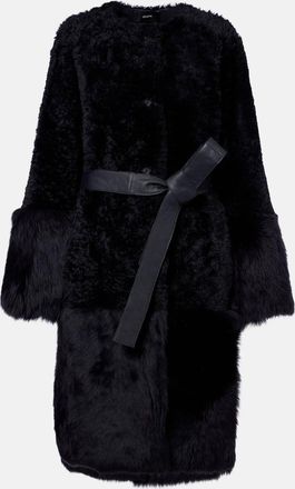 Joseph Cappotto in shearling con cintura