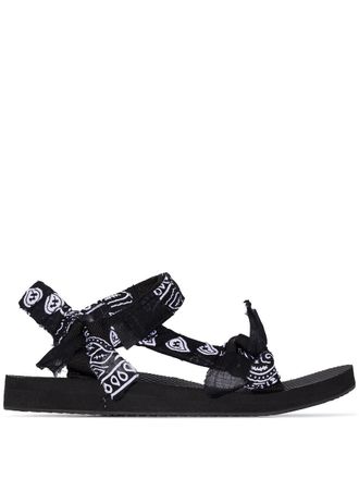 Arizona Love Ladies Black Trekky Bandana Sandals