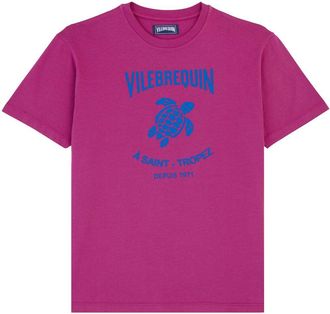 Vilebrequin logo-print cotton T-shirt - men - Cotton - S - Pink