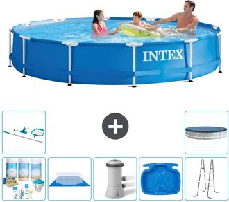 Intex Piscina Con Estructura Redonda - 366x76 Cm - 7-piezas S20435