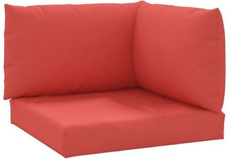 vidaXL Cojines Para Palets 3 Unidades Tela Oxford Rojo Vidaxl