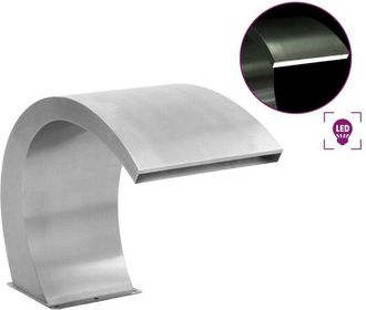 vidaXL Fuente Cascada De Piscina Con Leds Acero Inoxidable 30x60x45 Cm Vidaxl