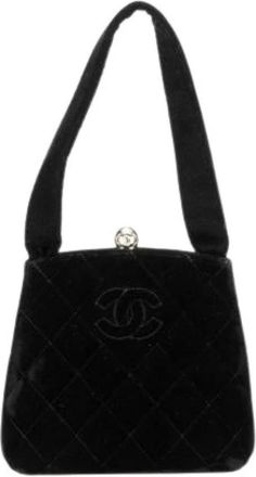 Chanel Pre-owned Handbags, female, Black, Size: ONE SIZE Pre-owned Vintage Fabric Handbag