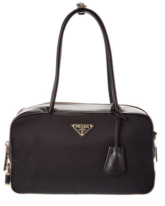 Prada Padlock Medium Re-Nylon & Leather Shoulder Bag