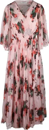 Philosophy di Lorenzo Serafini Multicolor Floral Tulle Wrap Midi Dress