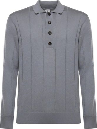 Eleventy Poloshirt met knopen - Grijs