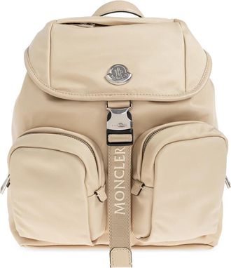 Moncler New Trick Rugzak - Dames - Rugzakken - Beige - ONE Size - Leer - Tassen