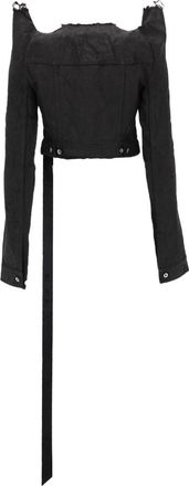 Rick Owens Cotton Denim Jacket - Black