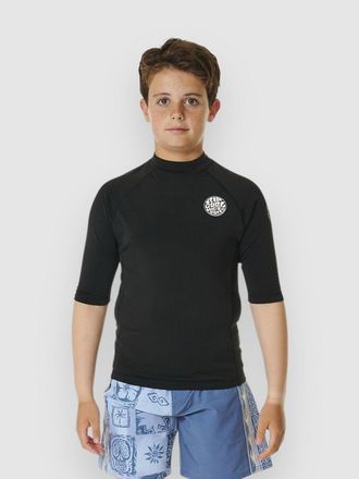 Rip Curl Icons Uv Brushed Kids Rash Guard negro