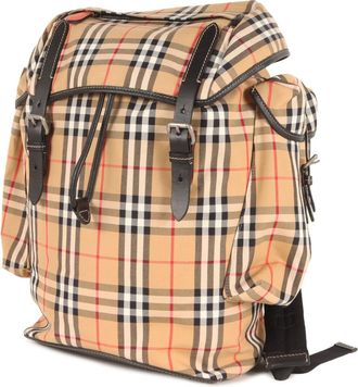 Burberry Beige Cotton 70% Polyester 30% Backpack (Pre-Owned)