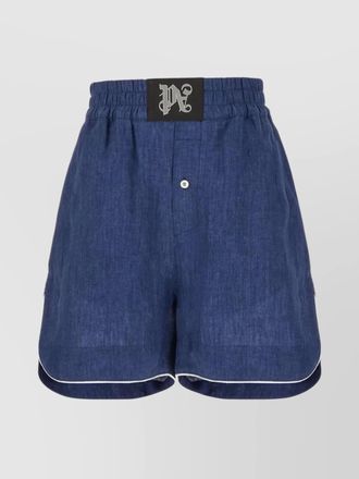 Palm Angels linen knee-length shorts