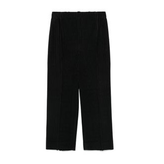 Issey Miyake Pleated Wide Trousers - male - Issey Miyake - Wide Trousers - Black - M - Trousers