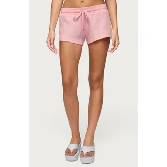 Edikted Baila Waffle Knit Shorts in Pink at Nordstrom, Size X-Small