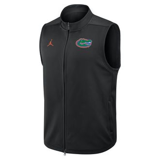 Nike Jordan Mens Florida Victory Jordan Brand Therma-FIT College Full-Zip Vest in Black | 0JOJ00AUFN-3VN