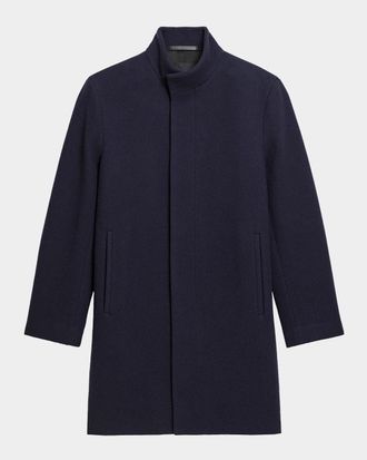 Theory Men & apos;s Belvin Melton-Textured Wool-Blend Coat