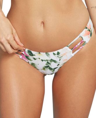 Stone Fox Swim Strappy Thong Bikini Bottom In Sfs Lei Stand