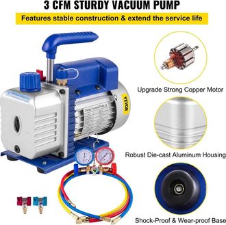 OEM Pompa Vuoto 3cfm Condizionatori Kit Pompa Per Vuoto Refrigerante 1/4hp