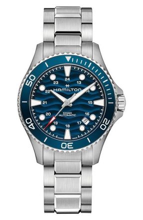 Hamilton Khaki Navy Scuba Blue Automatic Bracelet Watch, 40mm at Nordstrom