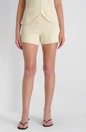 French Connection Mozart Open Stitch Shorts in Ecru at Nordstrom, Size X-Large