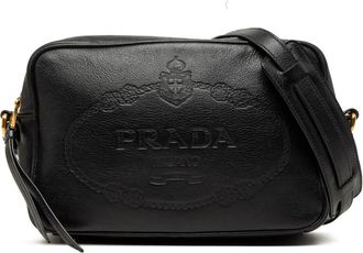 Prada Pre-owned Prada Glace Calfskin Embossed Logo Camera Bag Unisex XWMPLRADIYJWB7OK