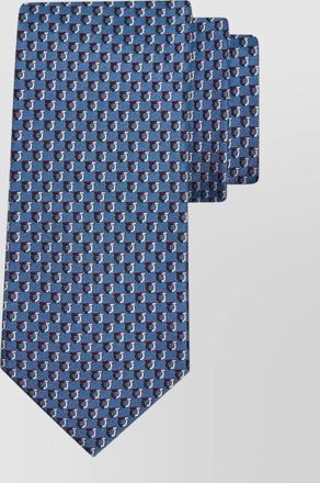 Ferragamo regular width patterned tie barzio 7cm