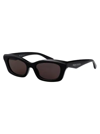 Alexander McQueen Womens Sunglasses Am0474s Black-Black-Grey Injected Black/black/grey