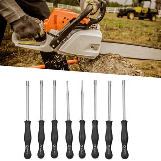 OEM Kit Universal De Herramientas Para Ajuste De Carburador, Juego De 8 Piezas De Acero Inoxidable, Color Negro Y Plateado