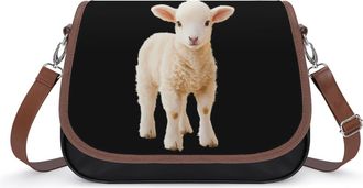 Generic Cute Lamb Sheep Small Womens Crossbody Bags Shoulder Handbag with Adjustable Strap for Travel