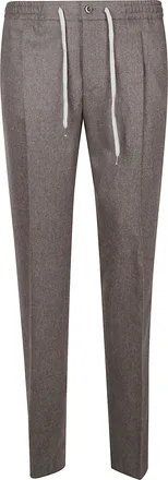 Pantaloni Torino Soft Pant Virgin Wool-Blend Drawstring Tailored Pants