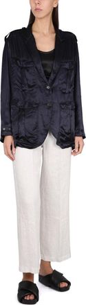 Aspesi Tooth Reves Single-Breasted Jacket - Blue