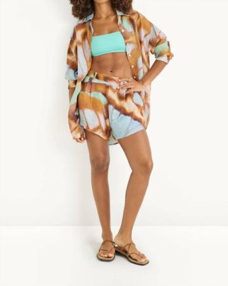 Vitamin A Playa Boyfriend Shirt In Malachite Butterfly